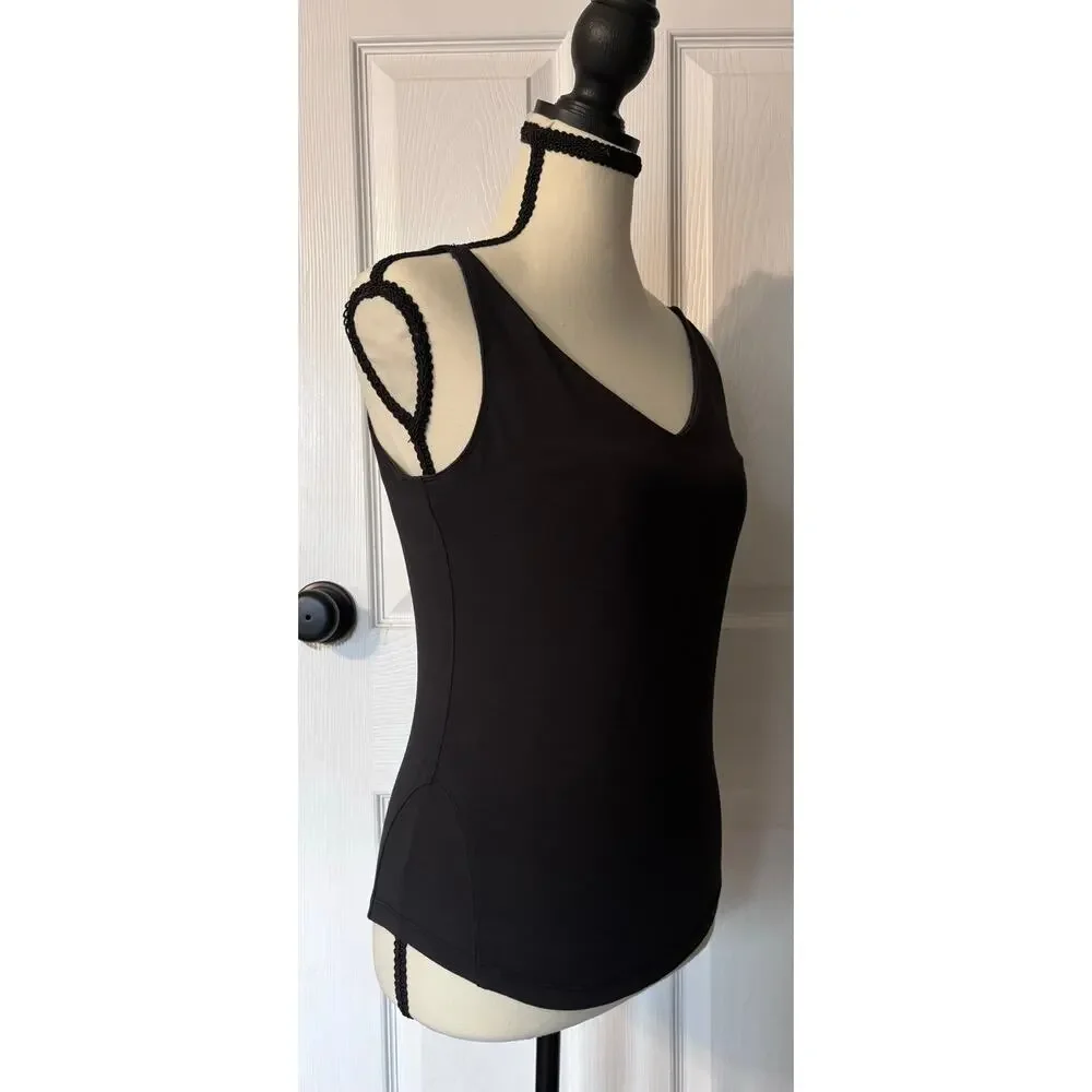 The North Face Workout Tank Top Women's Medium Black Built In Bra Activewear - Picture 5 of 7